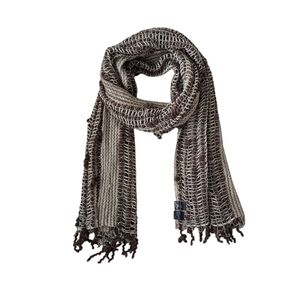 Italian Woven Textured Shawl Scarf Neutral Colors